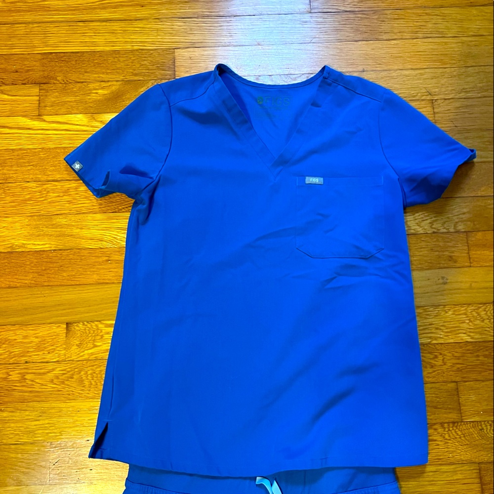 Set of royal blue Figs scrubs